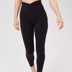 OFFLINE By Aerie High Waisted Crossover Legging 7/8 Black